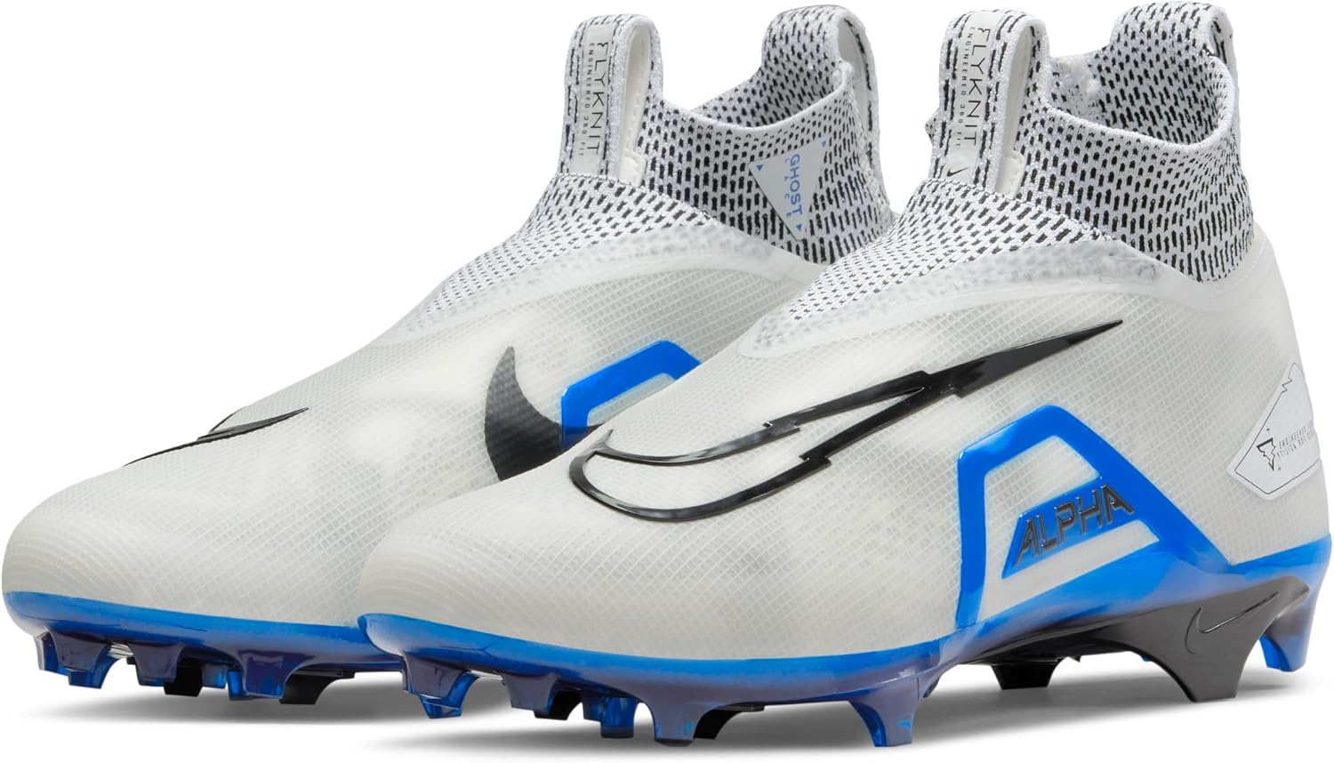 Nike Alpha Menace Elite 3 White/Particle Grey/Opti Yellow/Black Mens Football Cleat.