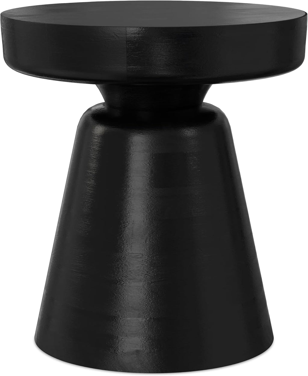 SIMPLIHOME Robbie Accent Table - 16 inch Wide Solid Mango Wood End Table in Black, Boho Contemporary Rustic Side Table for Living Room or Bedroom with Multipurpose Function, Assembled