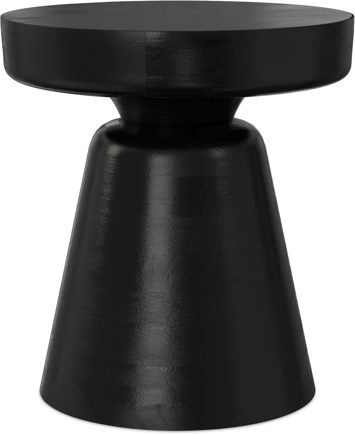 SIMPLIHOME Robbie Accent Table - 16 inch Wide Solid Mango Wood End Table in Black, Boho Contemporary Rustic Side Table for Living Room or Bedroom with Multipurpose Function, Assembled