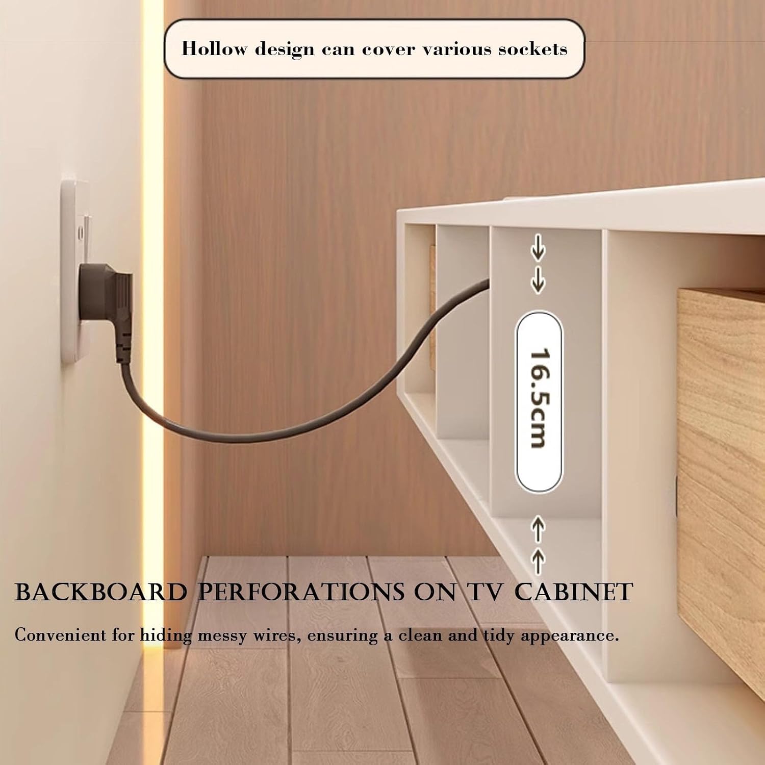 60 inch Floating TV Stand Wall Mounted TV Cabinet Floating Shelves with Door Entertainment Media Console Solid Wood Modern Living Room Round Corner TV Stand (White, 160CM)