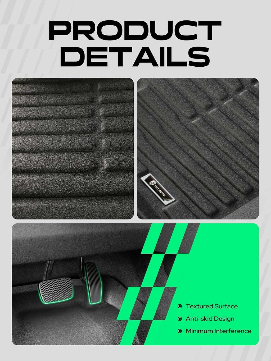 YHTAUTO Floor Mats Fit 2019-2026 BMW X5 G05 5-Passenger, TPE All Weather Car Mats Waterproof Anti-Slip Odorless Floor Liner, Interior Car Accessories Front & 2nd Row Liner