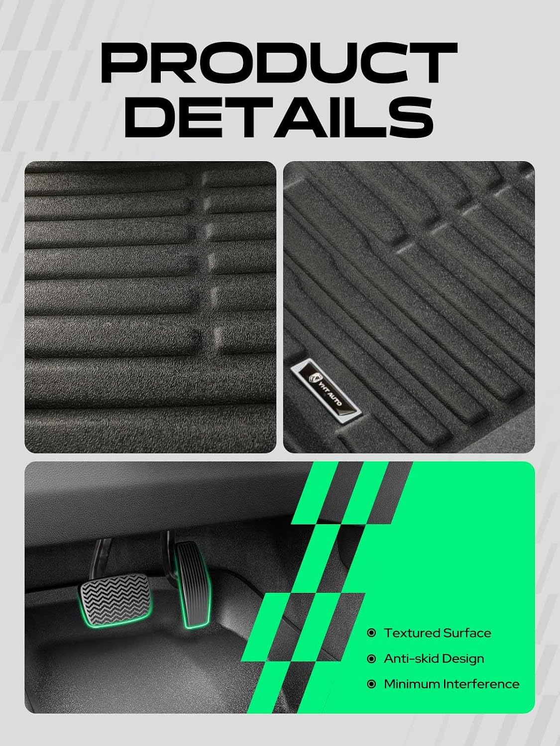 YHTAUTO Floor Mats Fit 2019-2026 BMW X5 G05 5-Passenger, TPE All Weather Car Mats Waterproof Anti-Slip Odorless Floor Liner, Interior Car Accessories Front & 2nd Row Liner