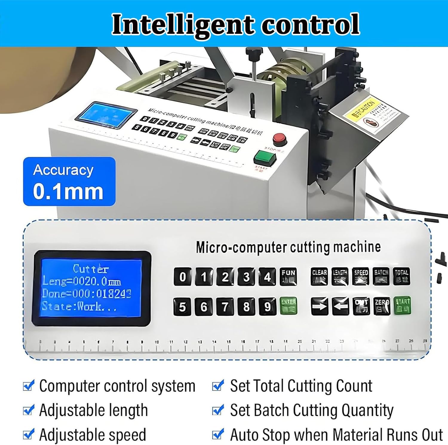 Cable Conduit Cutting Machine, Automatic Heat Shrink Tubing Cutting Machine, Precise and Efficient, Suitable for Rubber