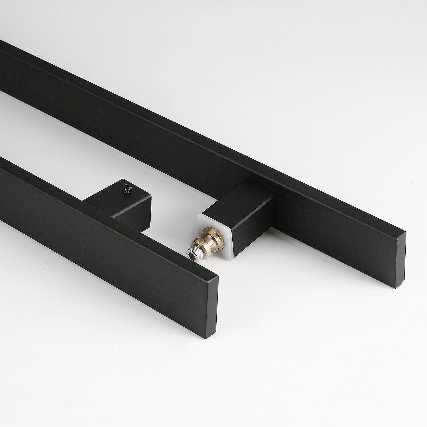 TOGU TG-6018 71 inches Solid Standoffs Heavy-Duty Commercial Grade-304 Stainless Steel Push Pull Door Handle/Barn Door Pull Handle/Glass Pulls, Matte Black Finish