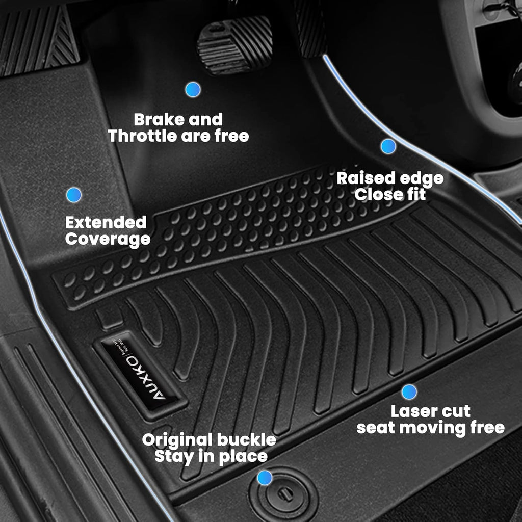 Auxko All Weather Floor Mats Fit for Kia Sorento Gasoline(6/7 Seat) 2021-2025 2026 TPE Liner Sorento 2021-2025 2026 Accessories Set All Season Odorless Anti-Slip Floor Mats