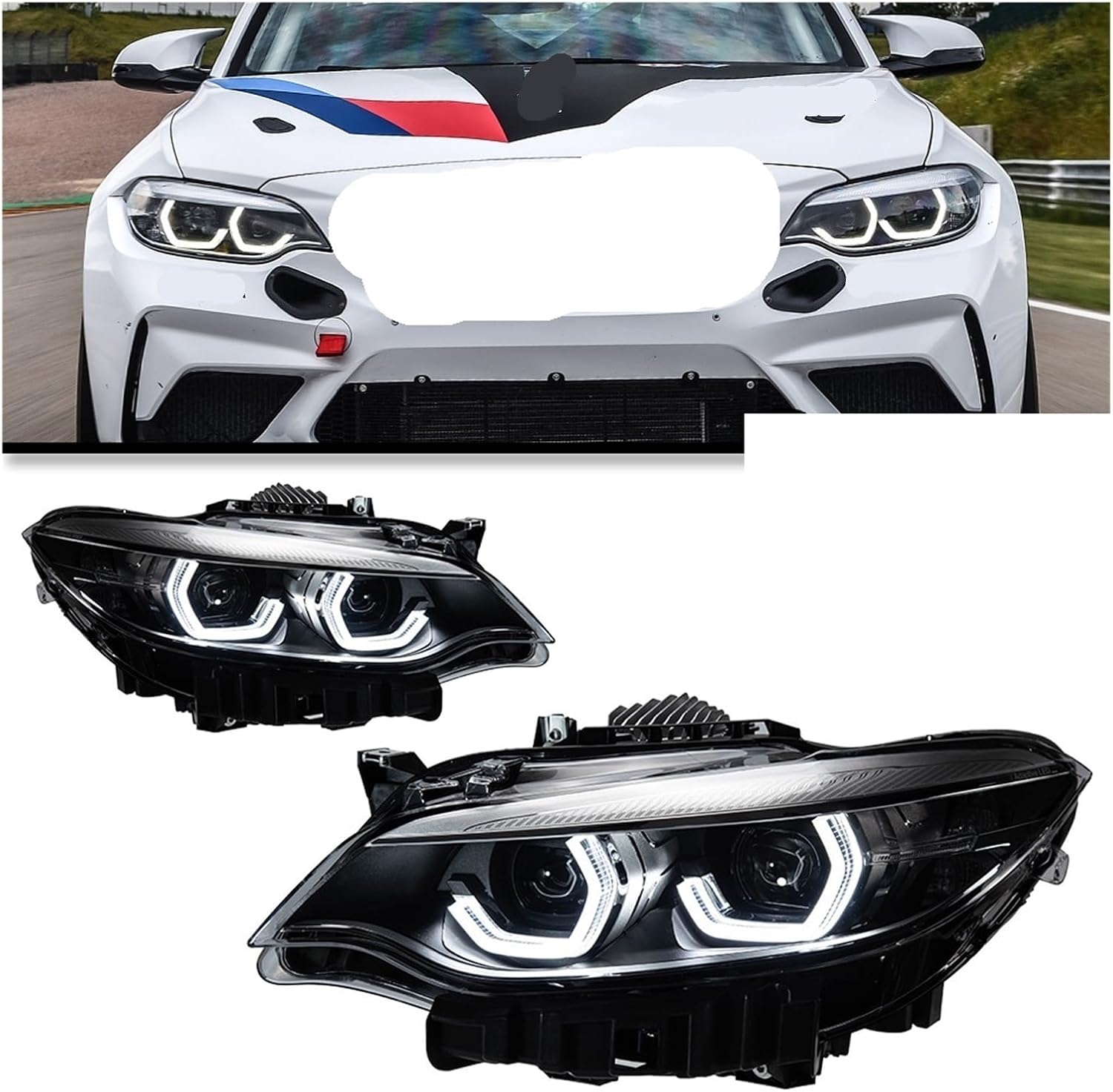Car Lights Compatible With BMW F22 F23 2 Series 2014-2021 LED Auto Headlight Assembly Upgrade High Configure Style Design Tool Accessories(For Original Halogen)