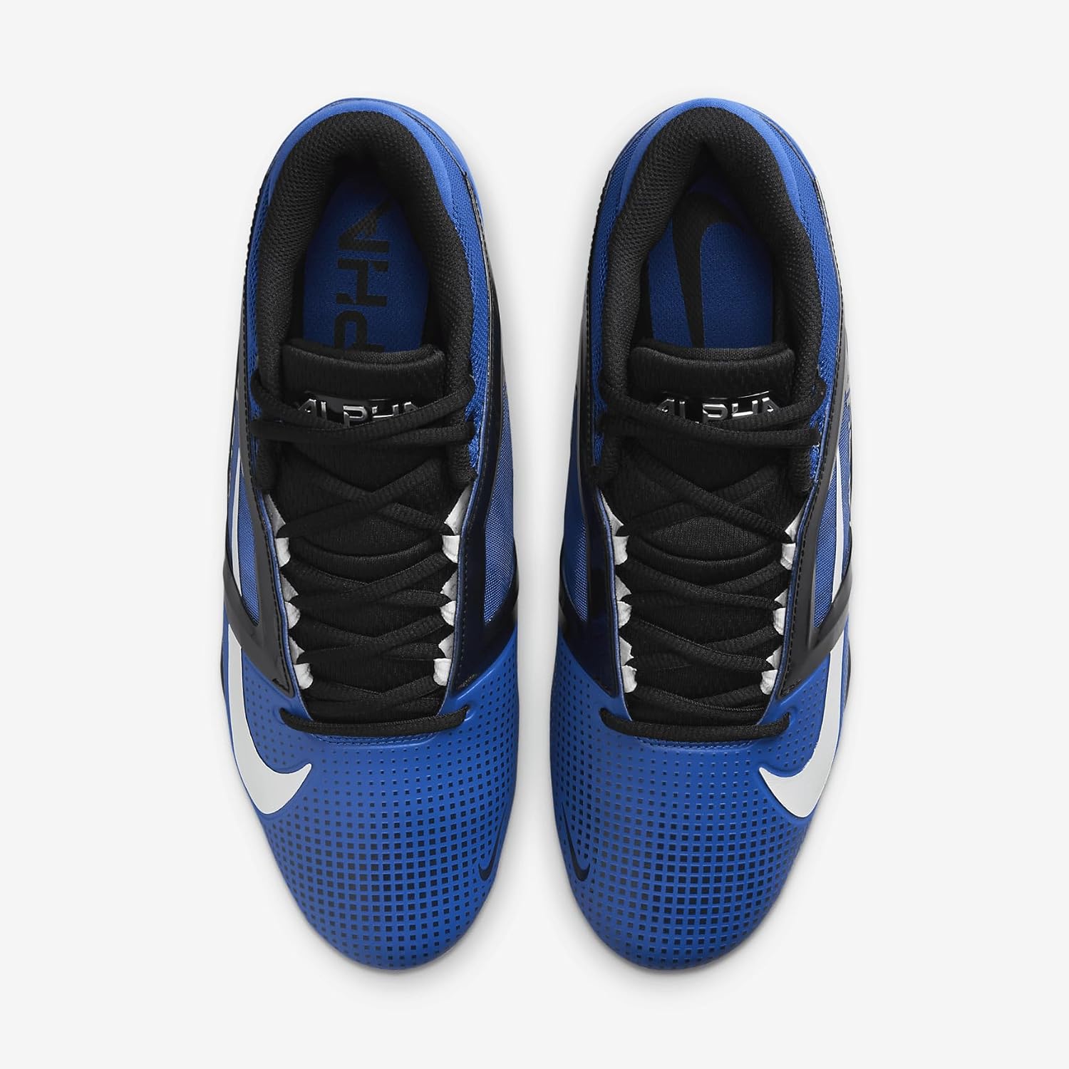 Nike Alpha Menace 4 Pro Football Cleats (FD7037-400, Hyper Royal/Metallic Silver/Midnight Navy) Size 8.5
