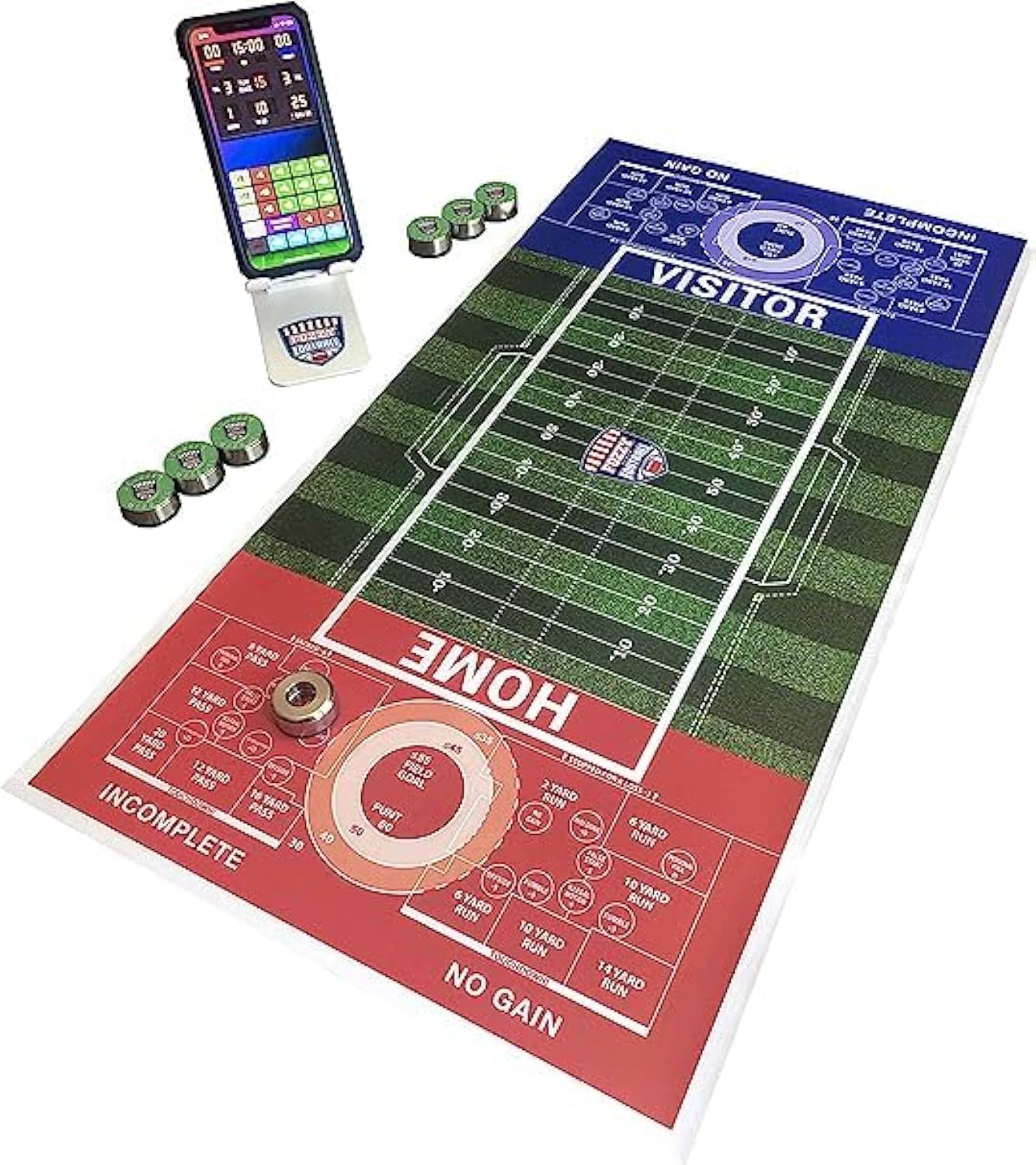 Football Game or Football Board Game for Indoor or Outdoor Tabletop Play - A Shuffleboard Football Game Called Fozzy Football