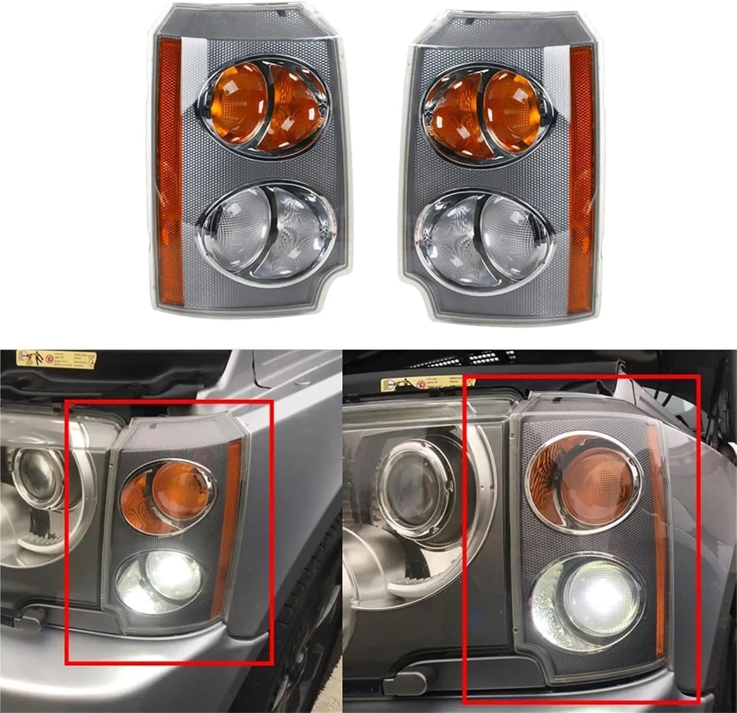 Wing Mirror Indicator Light Car Left Corner Light Side Turn Signal Lamp For Land For Rover For Range For Rover L322 2003-2005 Front Headlight Indicator Light