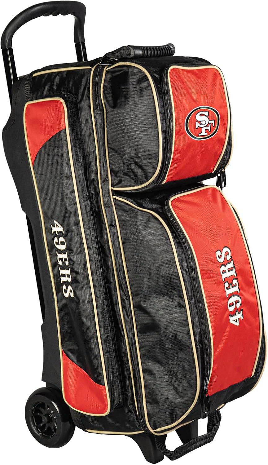 Strikeforce Bowling NFL Bowling Roller Bag with Ball, Shoe and Accessory Pockets