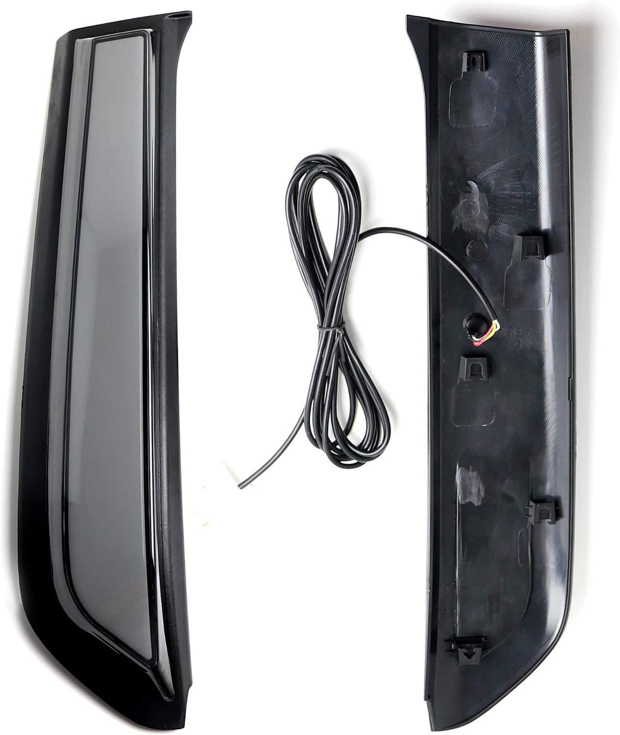 iJDMTOY Smoked Lens Full LED Rear Window Pillar Vertical Fit Tail/Brake Light Bar Kit Compatible With 2010-2024 Toyota 4Runner, Replace OEM LH/RH Rear Windshield Outside Liftgate Molding Trims