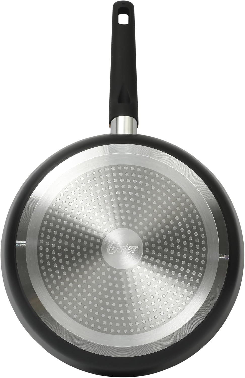 Oster Platinum Oxburg 10 Inch Frying Pan Forged Aluminum PFA Free Non-toxic Premium Ceramic Non Stick Interior Skillet, Kitchen Egg Pan, Omelet Pan - Black w/Wood Handles