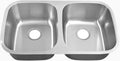 32 Inch Undermount Double Bowl Kitchen Sink 50/50 Stainless Steel 18 Gauge Commercial Grade Satin Finish Dual Bowl Sinks 32' x 18' x 9' (Sink Only)