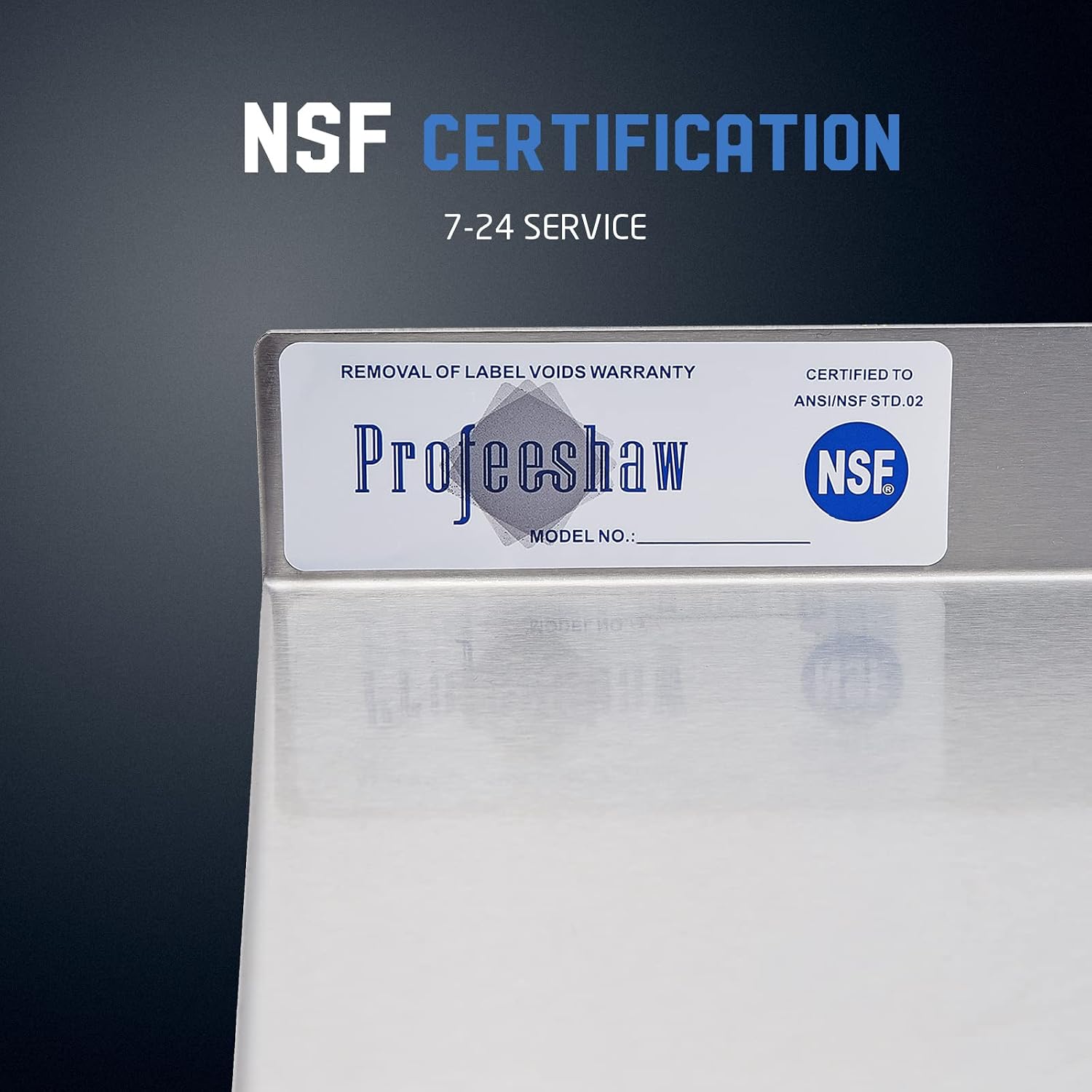 Profeeshaw NSF Stainless Steel Shelf 18' x 72', 500 lb Commercial Shelves Wall Mounted Metal Shelving with Backsplash and 2 Brackets for Restaurant, Bar, Utility Room, Kitchen and Garage