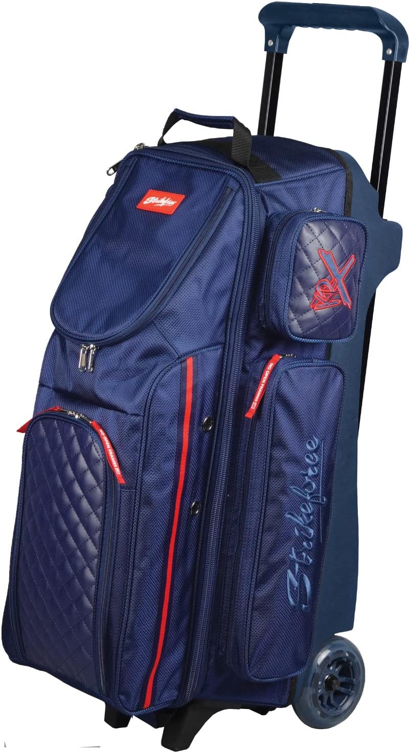 KR Strikeforce Diamond Triple Roller Premium Bowling Bag with 5' Smooth KRuze Wheels