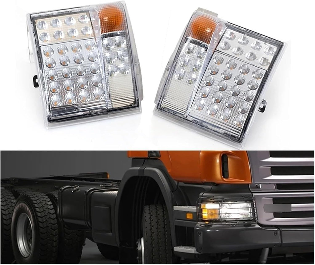 Car Truck LED Turn Signal Corner Light Turn Indicator Headlight Compatible with Scania P420 G440 P410 P310 P380 1385410 1387155