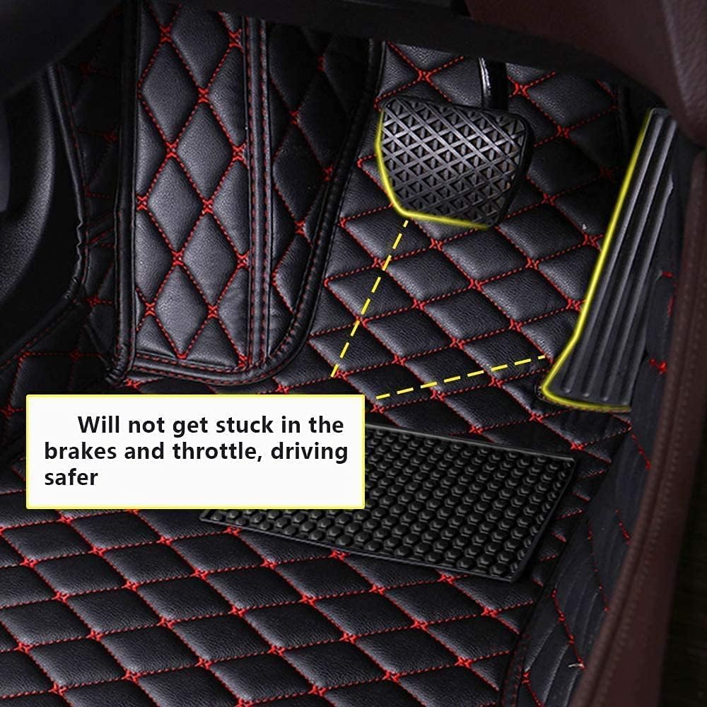 Custom Car Floor Mats Anbuwei Cute All Weather Protection Floor Mats for 96% 2000-2025 Sedan SUV Trucks According to Automotive Model (Blue,A Total of Three Rows)