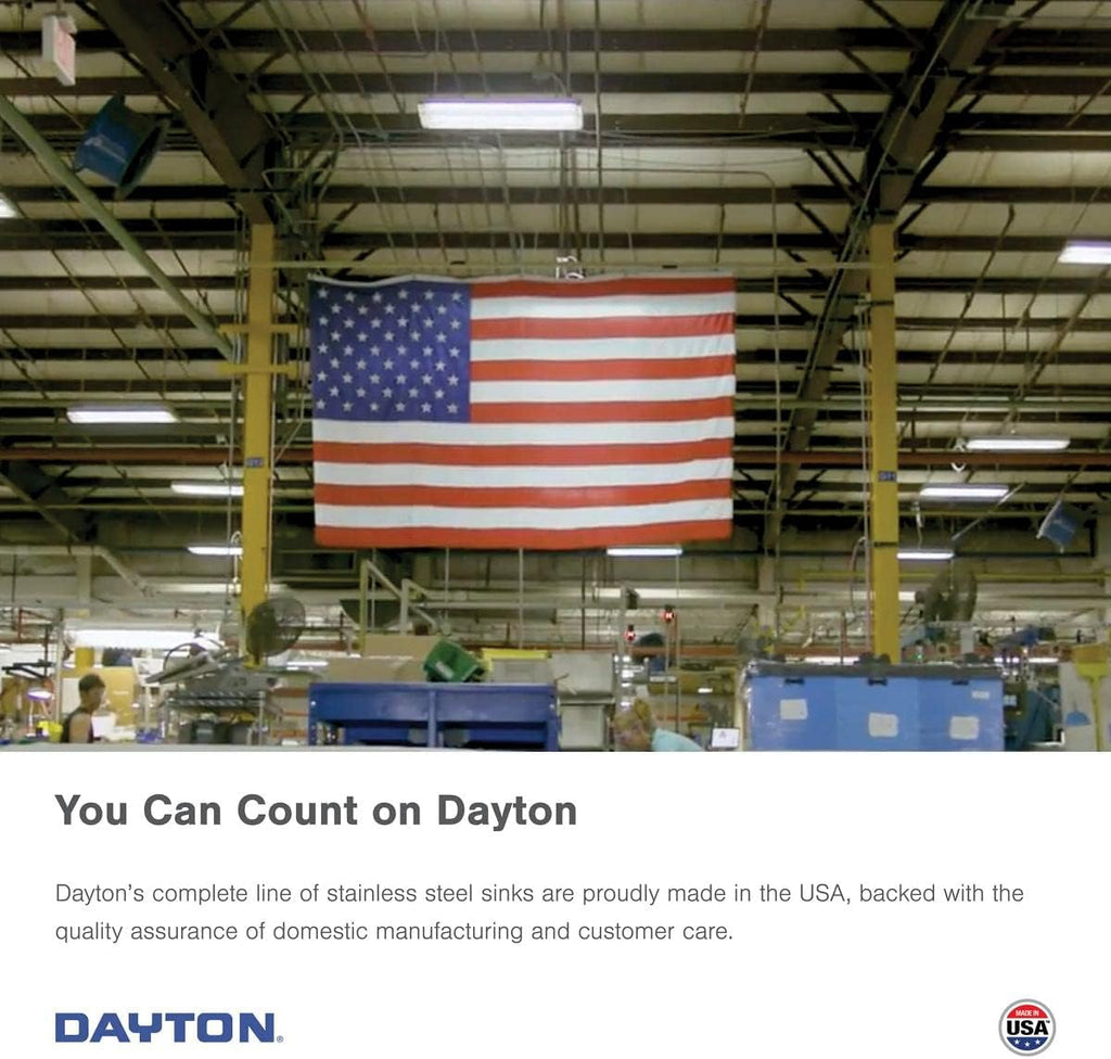 Dayton Stainless Steel 33' x 21-1/4' x 6-9/16', 5-Hole Equal Double Bowl Drop-in Sink