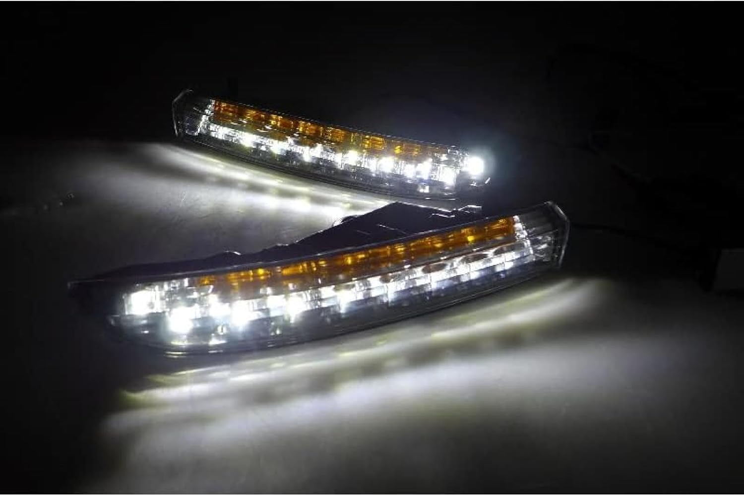 Fog Lights 2x DRL Daytime Running Fog Lights White Yellow Driving Indicator Lamps For VW For PASSAT For CC 2010-2012 Car Accessories Lights