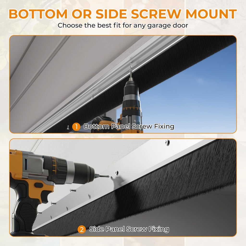 BEAMNOVA 16.5FT Garage Door Bottom Seal, Upgraded Multi-Layer Rubber Weather Stripping Door Seals with Brush, Wind & Water Block for Home Garage, Warehouse, DIY Homeowners