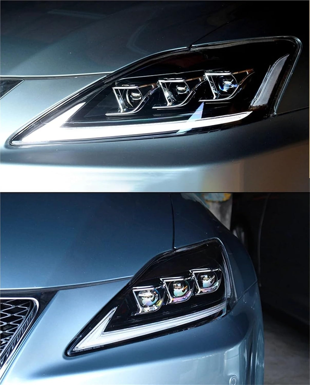VIDI Car Lights LED Headlights,Compatible With Lexus IS IS250 IS250C IS350 IS350C IS220d 2006-2012, ISF 2008-2014 Sequential Indicator Projector(Left hand Drive)