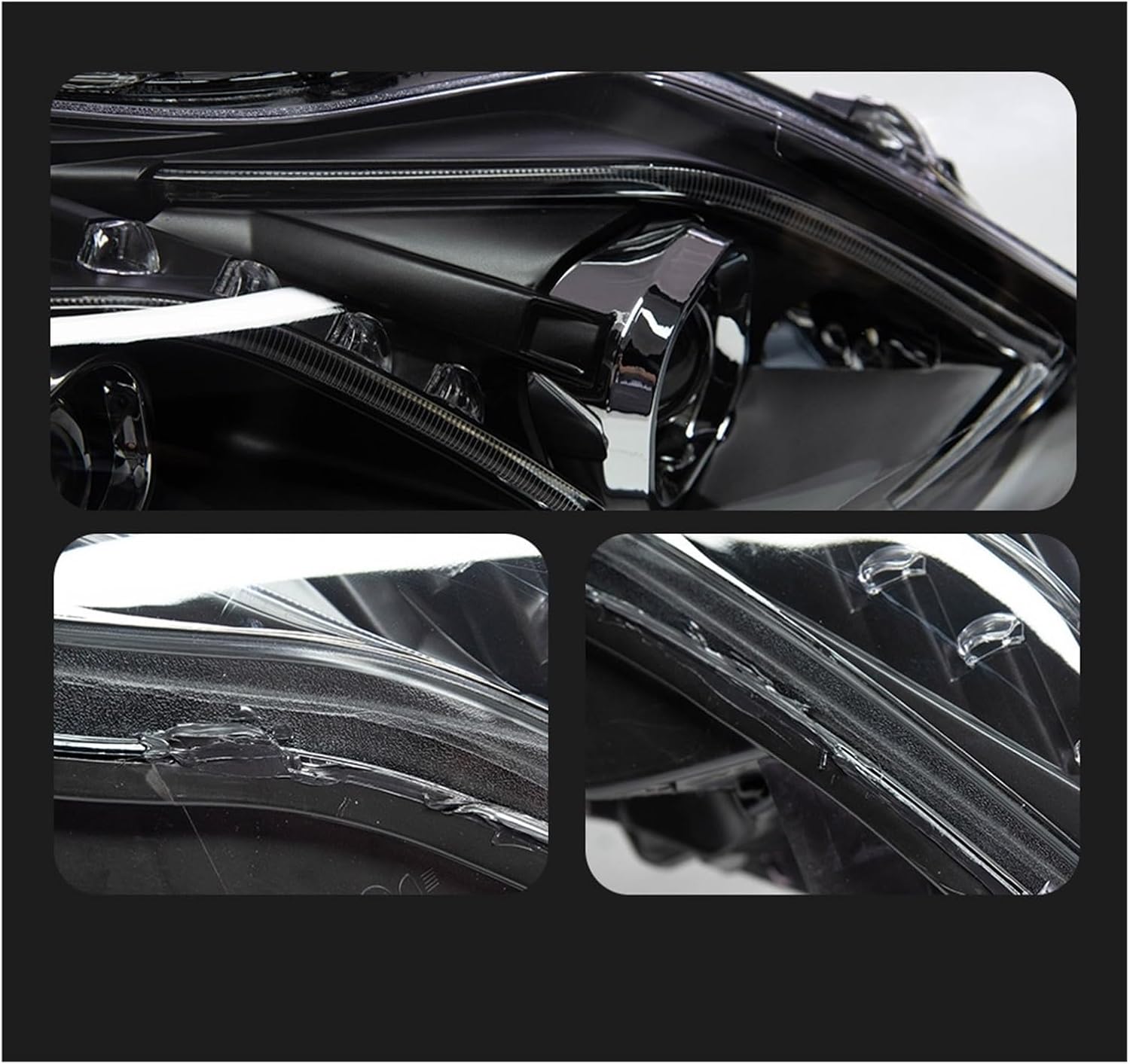 Car Lights Compatible With Focus 2012-2014 LED Auto Headlight Assembly Upgrade E-Class Design Bifocal Lens Signal Lamp Tool Accessories