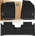 3W Floor Mats for Nissan Murano 2025 2026, Custom Fit All Weather TPE Protection Floor Liners for Murano, Heavy Duty Automotive 1st & 2nd Row Car Mats, Black