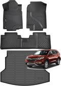 Jenofa-Car Floor Mats for 2012-2016 Honda CRV (Fit for LX & SE & EX & No subwoofer) (Not for CRV Touring& EX-L) All Weather Waterproof Full Set Floor Liners Custom for CRV Accessories Black