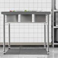 3 Compartment Commercial Stainless Steel Utility Sink Free Standing Sink Kitchen Sink with 3 Drains, 39x17.7x37.4' (3 Bowl)