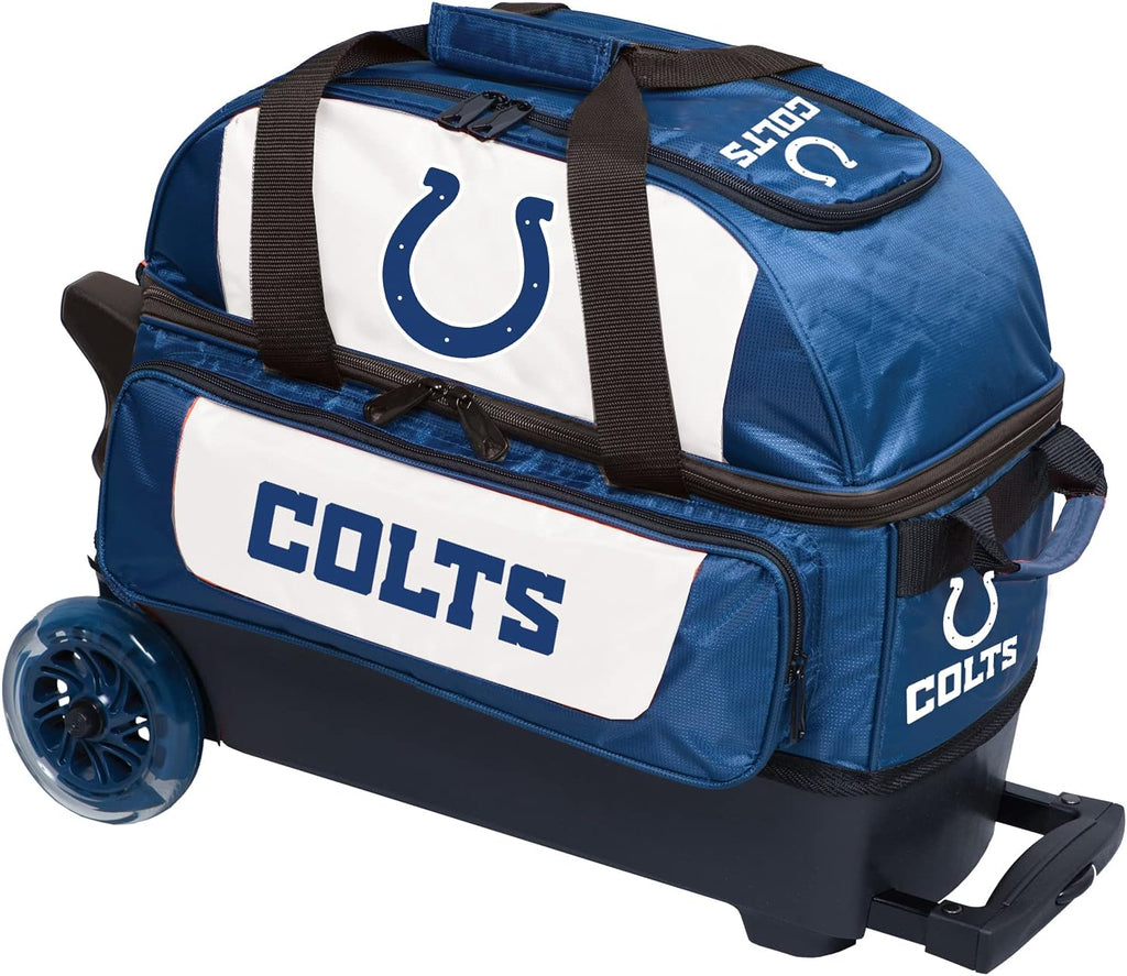 Strikeforce Bowling NFL Two Ball Bowling Roller Bag with Ball, Shoe and Accessory Pockets