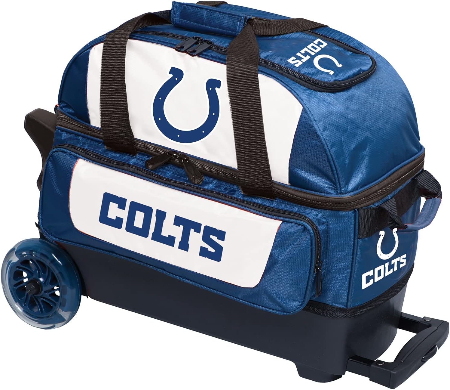 Strikeforce Bowling NFL Two Ball Bowling Roller Bag with Ball, Shoe and Accessory Pockets