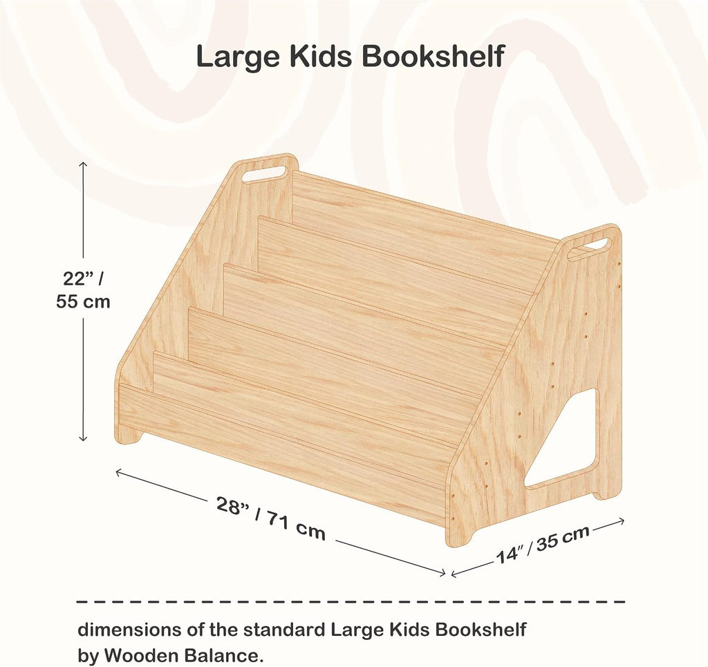 Montessori Bookshelf + Small Toy Shelf + Corner Toy Shelf, Wooden Shelf, Kids Bookcase, Toy Storage, Kids Furniture, Montessori Shelf (ONLY Bookshelf)
