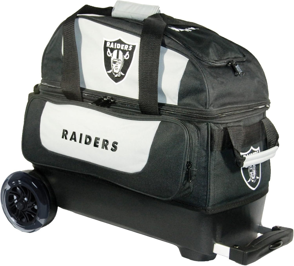 Strikeforce Bowling NFL Two Ball Bowling Roller Bag with Ball, Shoe and Accessory Pockets