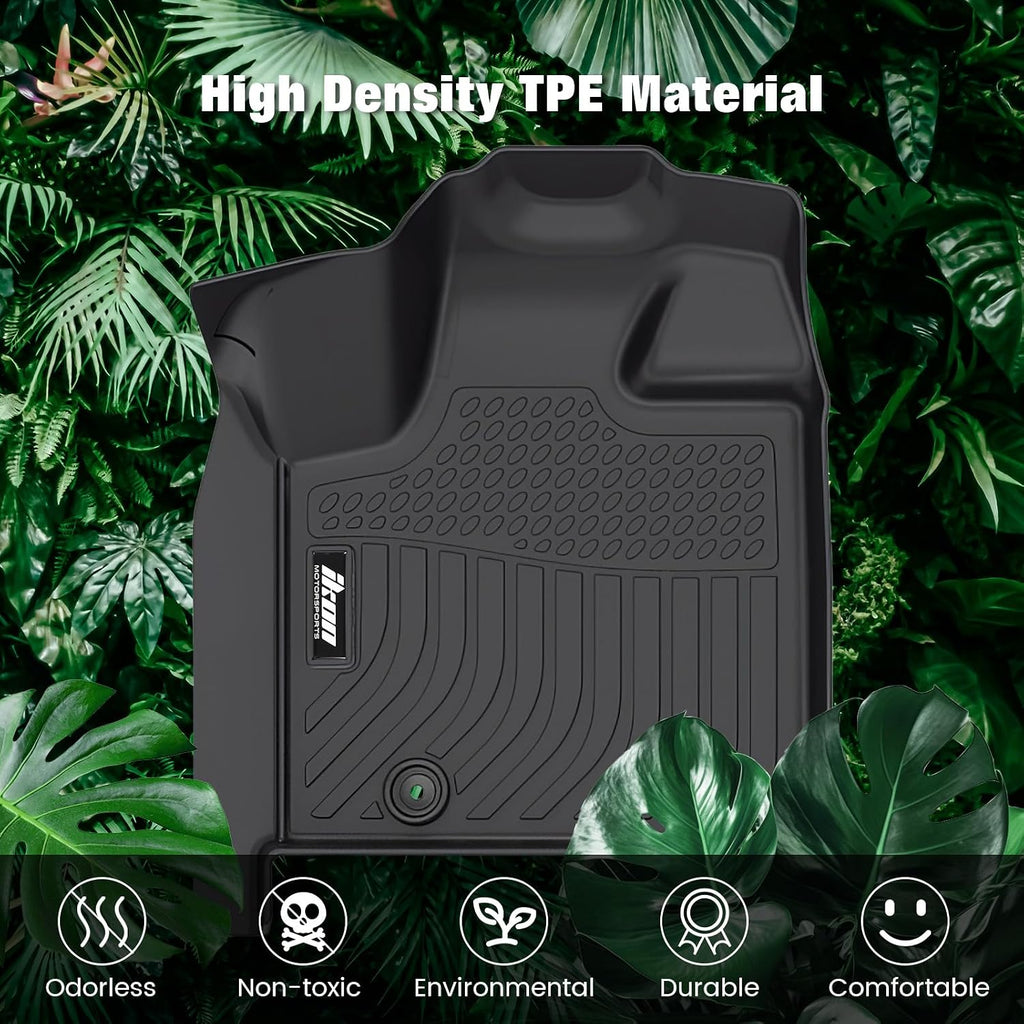 FREEMOTOR802 Compatible with 2008-2020 Dodge Grand Caravan 7 Seats Chrysler Town & Country Floor Mats, Black 3D Molded Carpets Liner 1st 2nd Row 4PC TPE Thermo Plastic Elastomer All Weather Protector