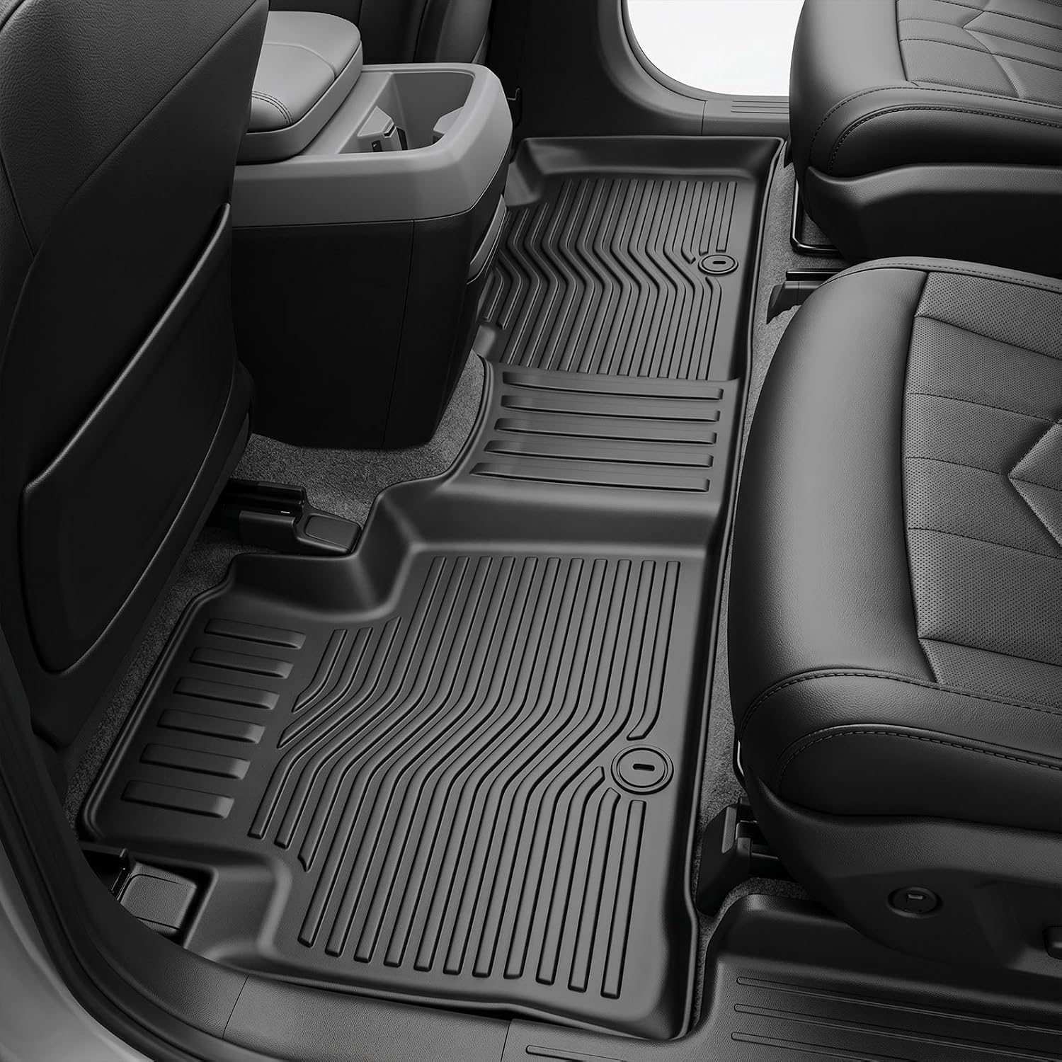 Auxko All Weather Floor Mats Fit for Kia Telluride 2027 7&8 Seater (Gasoline Not for Hybrid) TPE Rubber Liners Set All Season Guard Odorless Anti-Slip Floor Mats