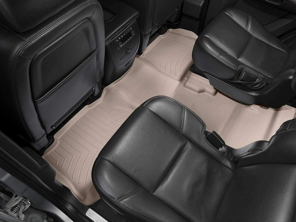 WeatherTech Custom Fit FloorLiners for Chevrolet Tahoe, Yukon, Tahoe - 2nd Row (452353), Tan