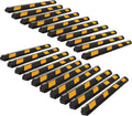 ZONETECH Parking Stopper for Garage Heavy Duty Rubber Parking Curb Stops 72' Garage Parking Stops 20-Pack Premium Quality Garage Wheel Stop Professional Grade w/Yellow Reflective Tape Bolts Included