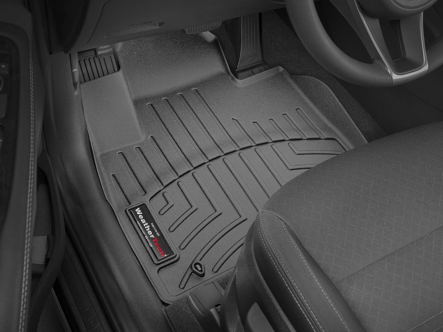 WeatherTech Custom Fit FloorLiners for Kia Sorento - 1st Row (4416501), Black