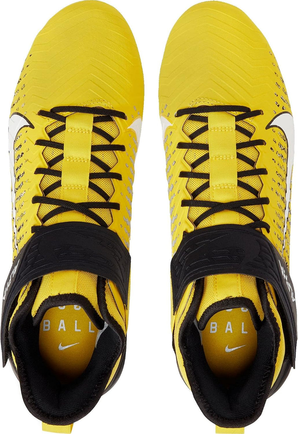 Nike Men's Alpha Menace Pro 2 D Football Cleats - Black/White,7M US