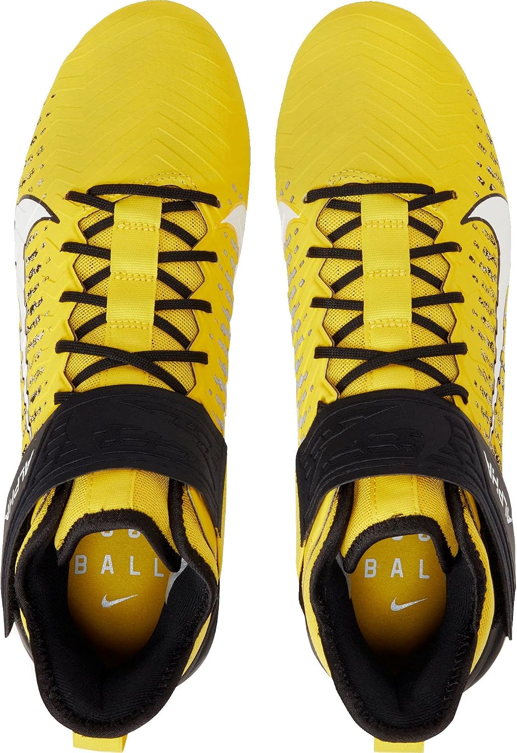 Nike Men's Alpha Menace Pro 2 D Football Cleats - Black/White,7M US