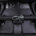 EKR Custom Floor Mats for Hyundai Tucson 2022-2026, Front & 2nd Row Luxury Car Floor Mat Fit Tucson 2022 2023 2024 2025 2026 - Leatherette Floor Liners(Black)