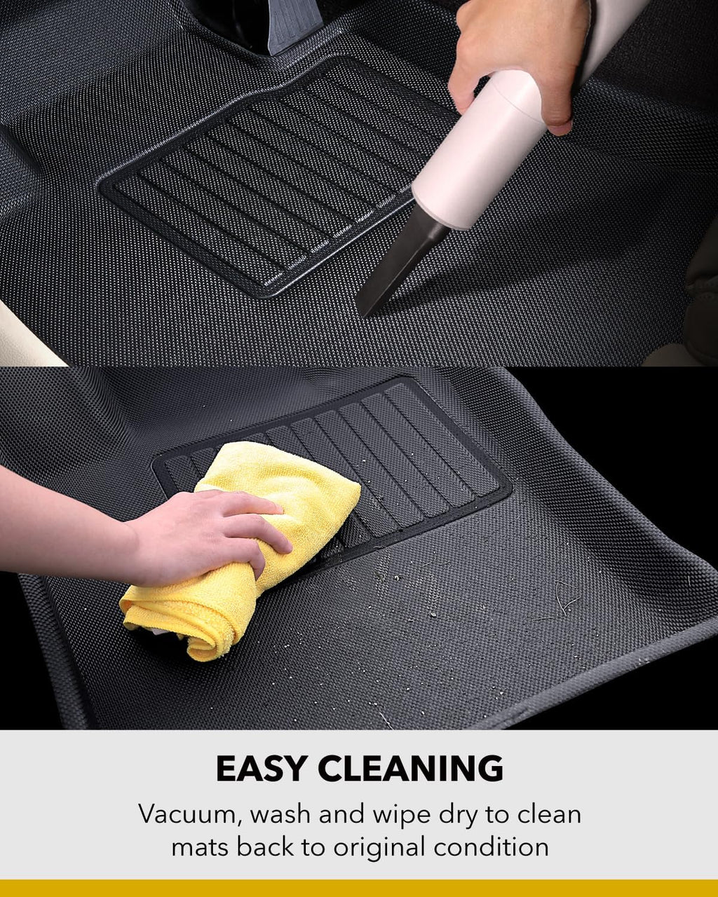 3D MAXpider Custom Fit Kagu Floor Mat (Black) Compatible with Dodge Durango / Jeep Grand Cherokee 2013-2026 (2 Posts on Front Passenger's Floor) - Front Row