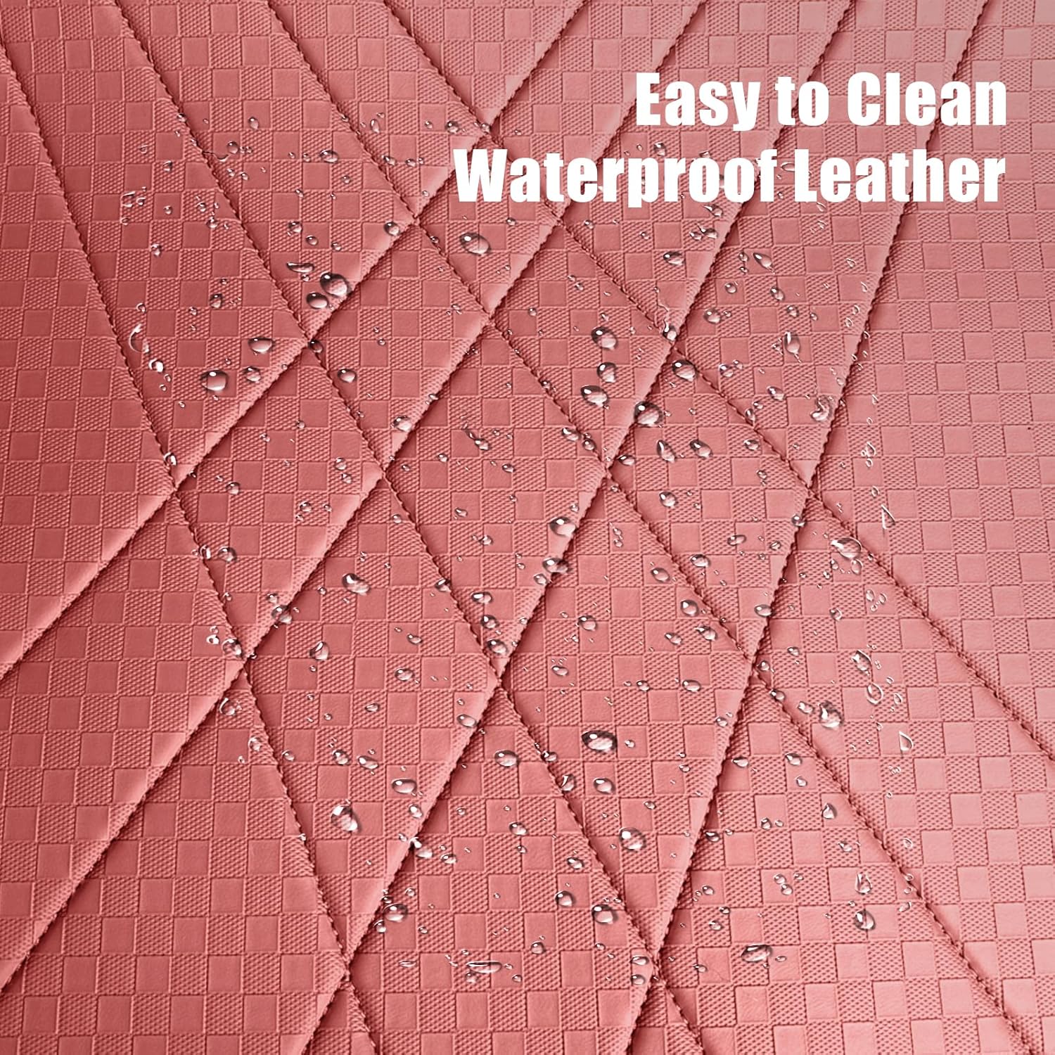 EKR Custom Floor Mats for Hyundai Tucson 2016-2021, Front & 2nd Row Luxury Car Floor Mat Fit Tucson 2016 2017 2018 2019 2020 2021 - Leatherette Floor Liners(Burgundy)