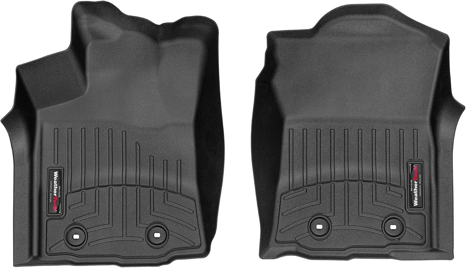 WeatherTech Custom Fit FloorLiners for Toyota Tacoma, Tacoma, 1st Row (4412991), Black