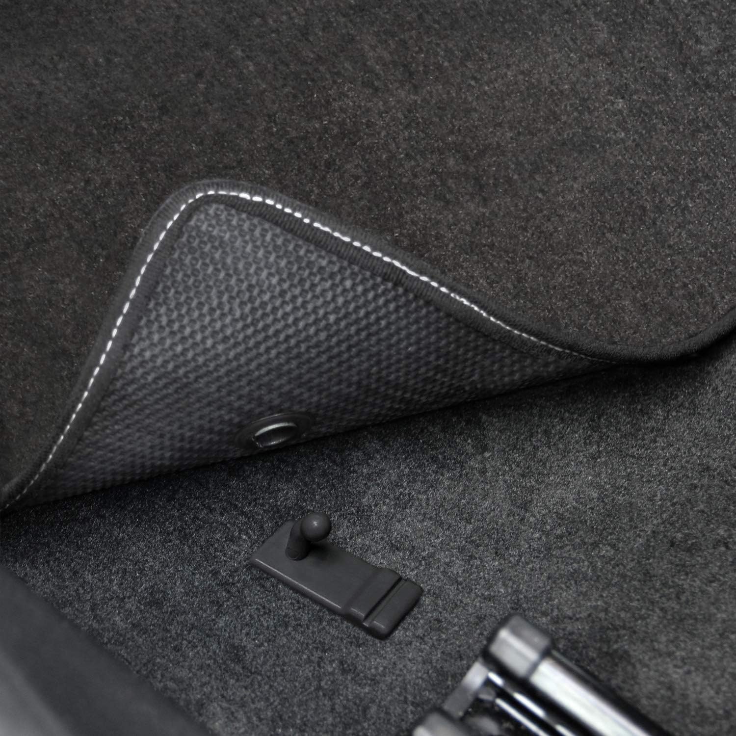 Lloyd Mats Floor Mats for Cadillac Escalade 2007-2014 | 4PC Set (2PC Front + 2PC Rear) | Charcoal | Non-Slip Backing