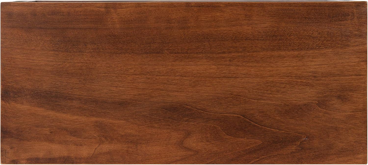 Kate and Laurel Holt Modern Floating Wall Shelf, 18 x 8, Walnut Brown, Chic Rectangular Floating Wood Shelf for Wall