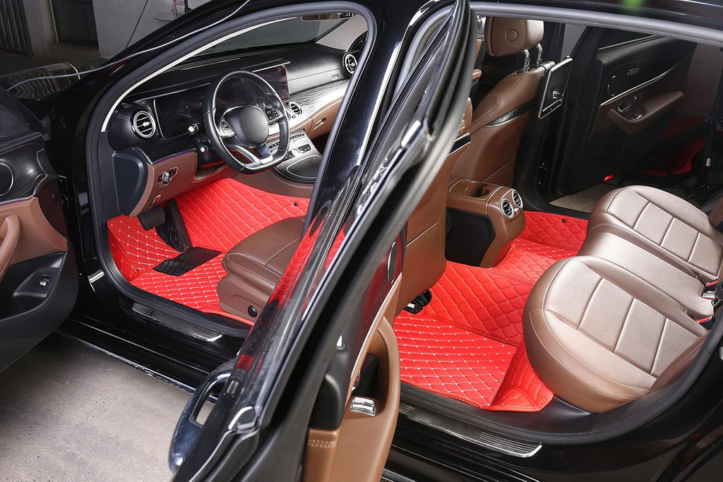 Fit for Infiniti G37 G37X 2008-2013 Custom Car Floor Mats Luxury Leather Waterproof Anti-Slip Full Coverage Front ＆ Rear Floor Liners (Choose: for G37 2008-2013 / Beige)