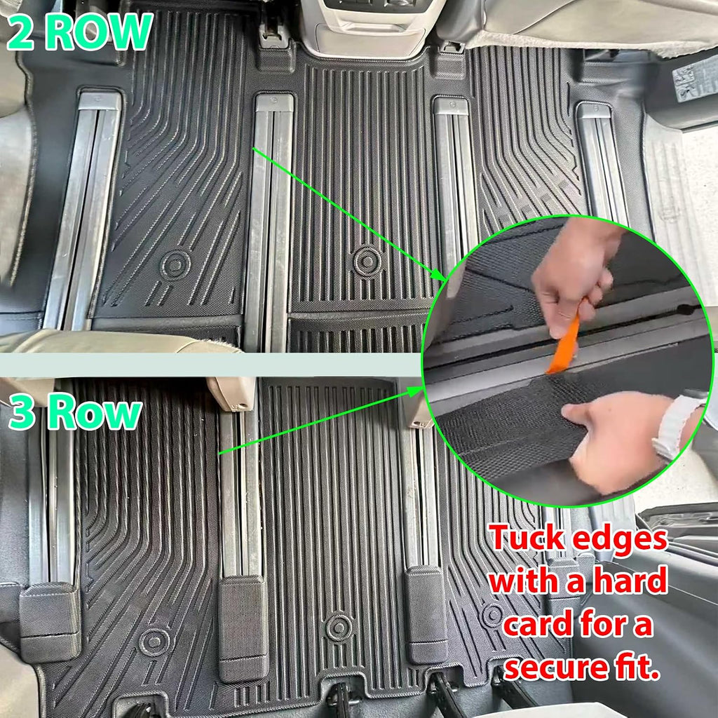 Floor Mats for 2013-2020 Toyota Sienna(Include Limited & Premium), 3 Row Liner Set Custom Fit All Weather Mats for Sienna, Waterproof Anti-Slip Floor Mats for Toyota 7 Passenger Front & 2nd 3rd Row
