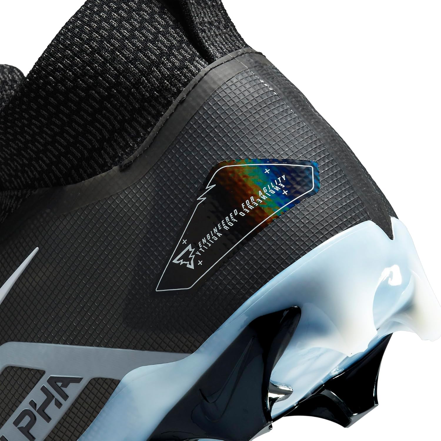Nike Alpha Menace Elite 3 White/Particle Grey/Opti Yellow/Black Mens Football Cleat.