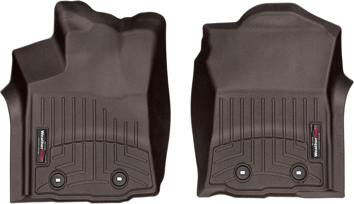 WeatherTech Custom Fit FloorLiners for Toyota Tacoma, Tacoma, 1st Row (4712991), Cocoa